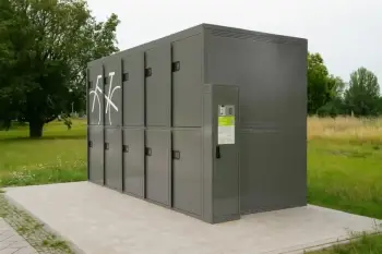 Fahrradboxen am Schleinufer